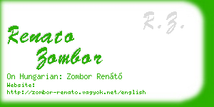 renato zombor business card